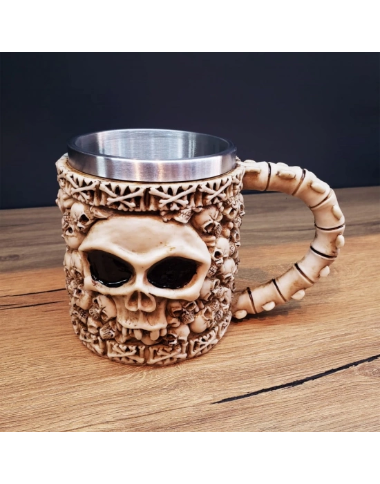 3D Tasarımlı İskelet Kupa Bardak
