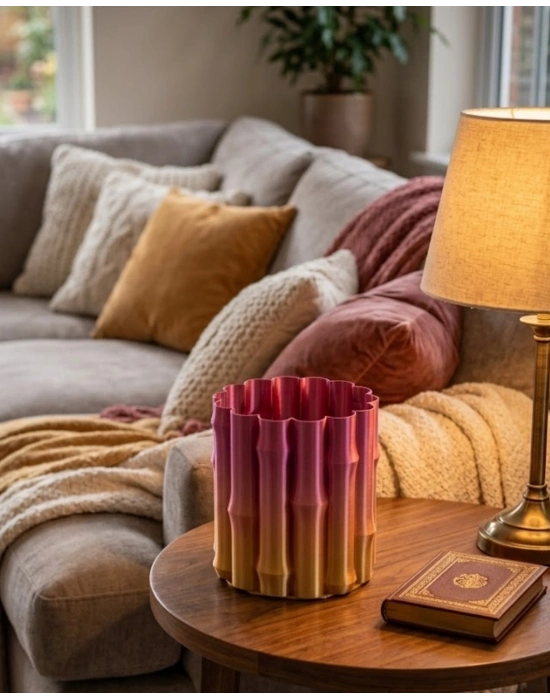 3D ÜRÜN MOR SARI VAZO