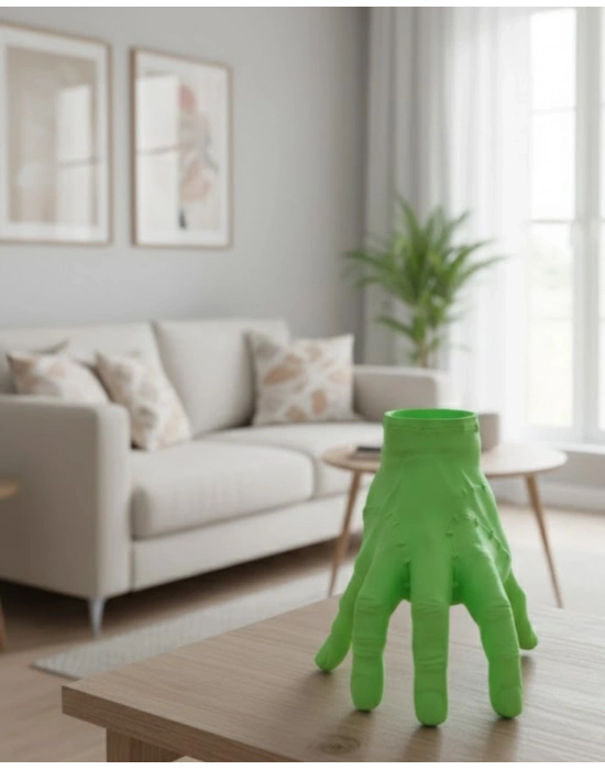 ® 3D Yeşil El Biblo 27x22 cm Dikkat Çekici Ev Dekorasyonu