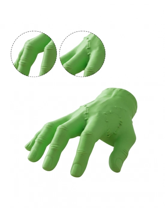 ® 3D Yeşil El Dekoratif Heykel 27x22 cm Büyük Boy Modern Tasarım