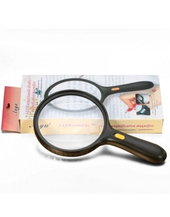 3led Işıklı,1.8x5x 138mm Lenslı Büyüteç