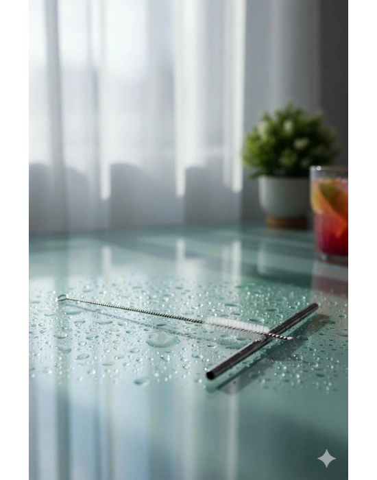 3’lü Paslanmaz Çelik Pipet Temizleme Fırçası Seti