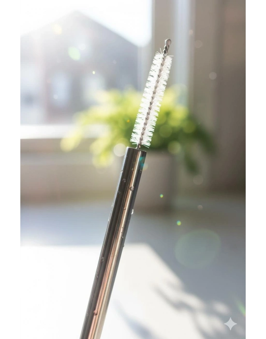 3’lü Paslanmaz Çelik Pipet Temizleme Fırçası Seti