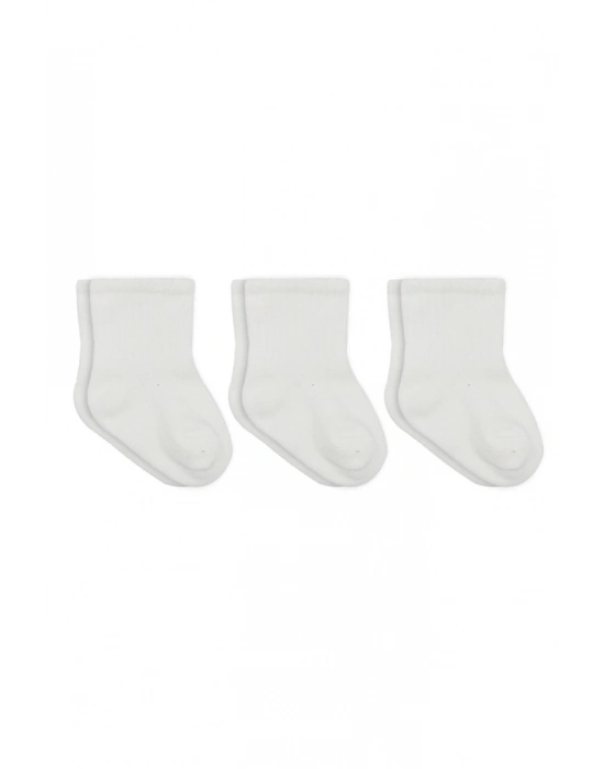 3lü Penye Soket Çorap 10132 Ekru