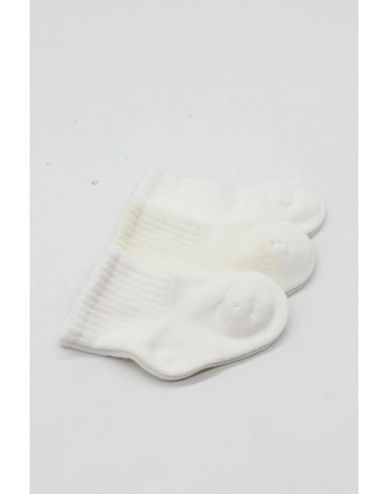 3lü Penye Soket Çorap 10132 Ekru