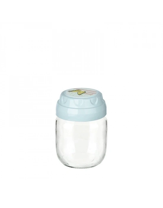 3lü Set Vintage Dekoratif Desenli Cam Kavanoz 425ml - 14,3 Oz