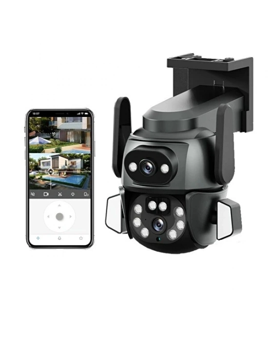 3MP + 3MP Wi-Fi IP TF Kart Girişli Optik Zoom Kamera