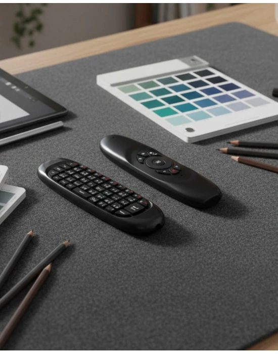 ® 3’ü 1 Arada Kablosuz Hava Mouse Mini Klavye Kumanda