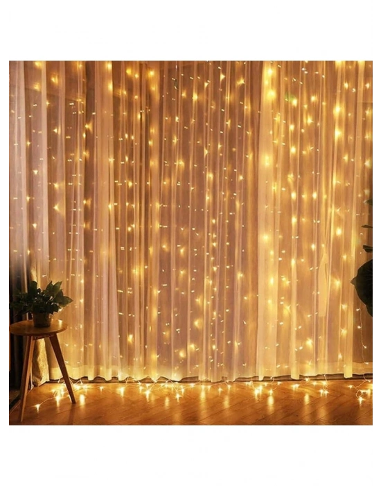 3x2m Premium Perde Led - 8 Fonksiyonlu, Su Geçirmez İç Dış Mekan Teras Dekor Işıkları