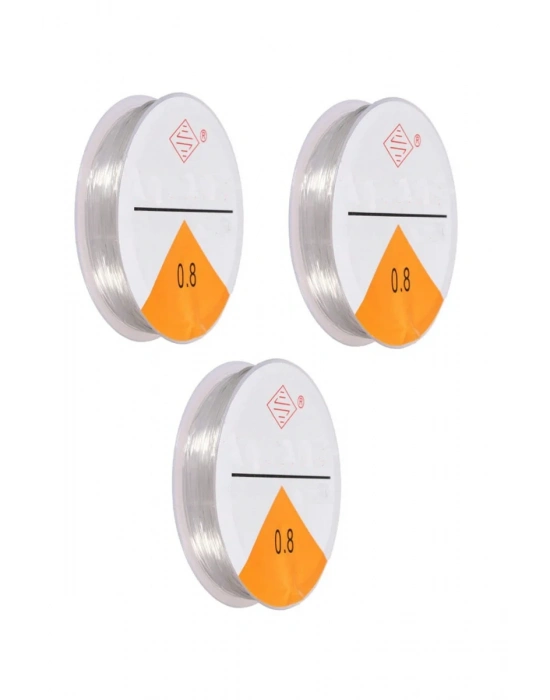 3x5 Metre Lastikli Misina Bileklik İpi 0,8 mm