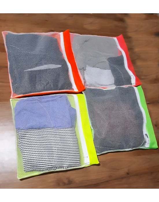 4 Adet 4 Renk Bavul İçi Düzenleyici - Fermuarlı Valiz Organizeri