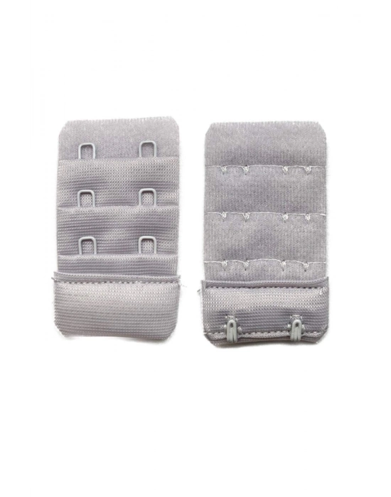 4 Adet Agraf Sütyen Uzatma Kopçası 3 Sıra / 2 Kanca Siyah Beyaz Ten Gri