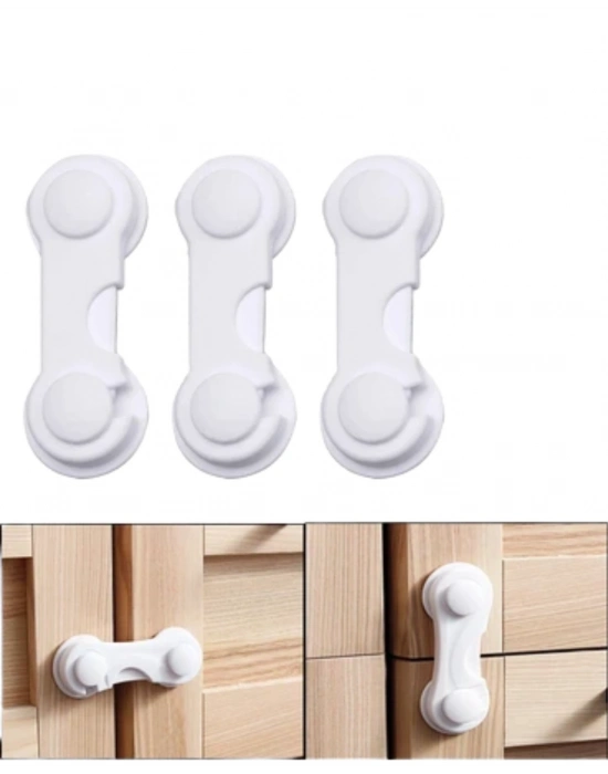 ® 4 Adet Bebek Güvenlik Dolap Kilidi Çift Taraflı Bantlı Kolay Montajlı Emniyet Seti