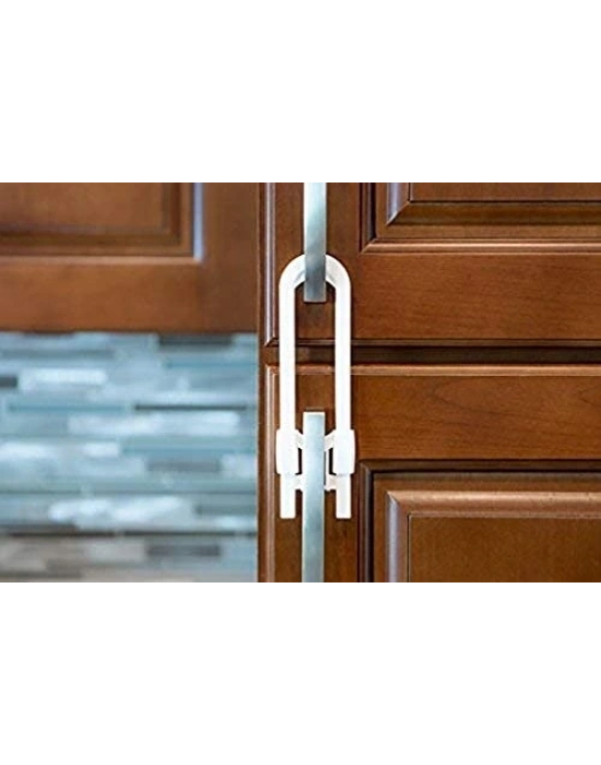 4 Adet Çocuk Koruma Kilidi - Slide Dolap Çekmece Kilidi Sürgülü Kilit