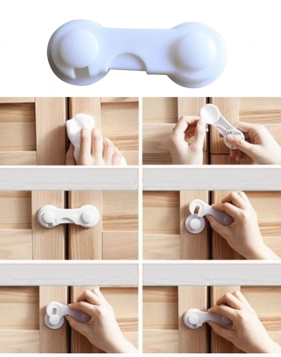 ® 4 Adet Çok Amaçlı Dolap Güvenlik Kilidi Çocuklara Karşı Koruyucu Çözüm