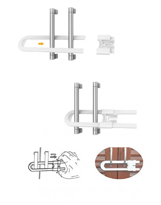 ® 4 Adet Çok Amaçlı Dolap Kilidi Bebek ve Çocuk Koruması İçin Güvenli Çözüm