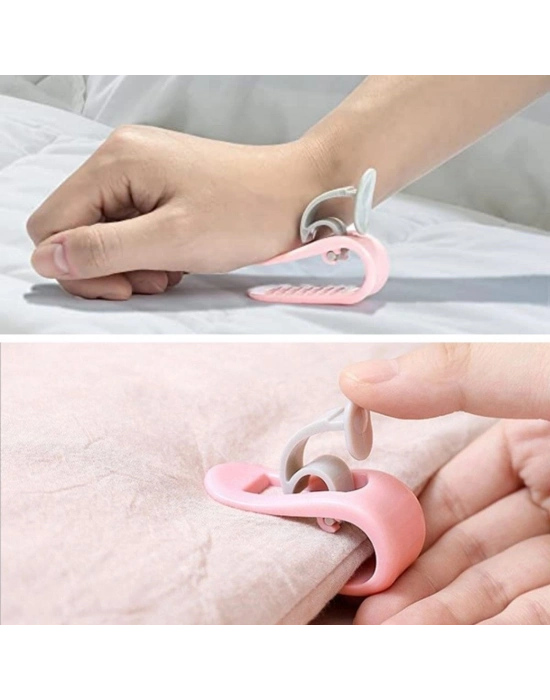 ®  4 Adet İğnesiz Yorgan Çarşaf Ve Perde Tutucu Sabitleyici Kaydırmaz Örtü Düzenleyici Klips