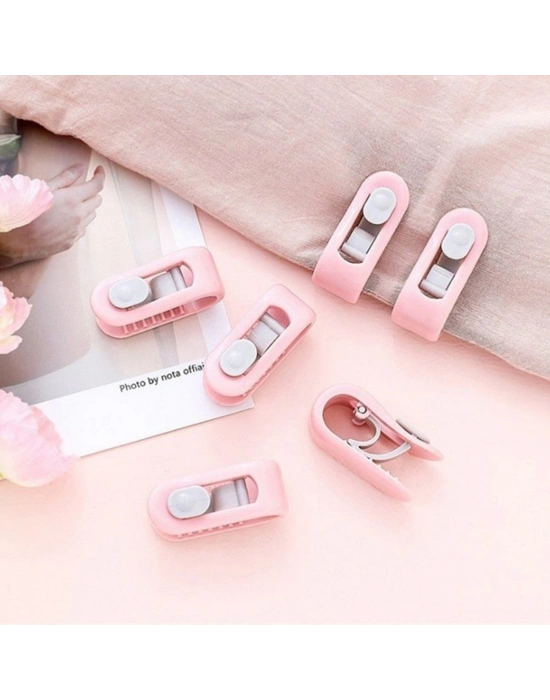 ®  4 Adet İğnesiz Yorgan Çarşaf Ve Perde Tutucu Sabitleyici Kaydırmaz Örtü Düzenleyici Klips