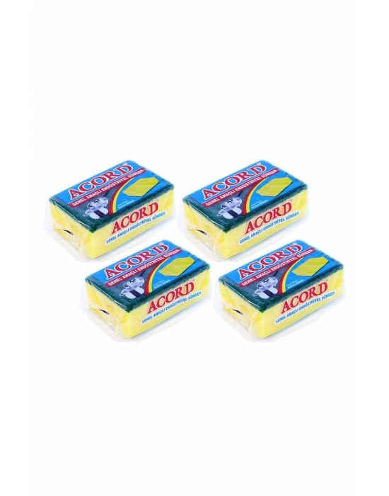 4 adet Jumbo Boy Endüstriyel Çok Amaçlı Bulaşık Süngeri  13x8x4 cm