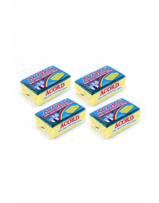 4 adet Jumbo Boy Endüstriyel Çok Amaçlı Bulaşık Süngeri  13x8x4 cm