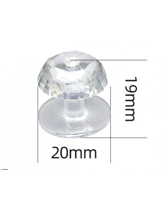 ® 4 Adet Kristal Tasarımlı Çok Amaçlı Yapışkanlı Tutacak Buton