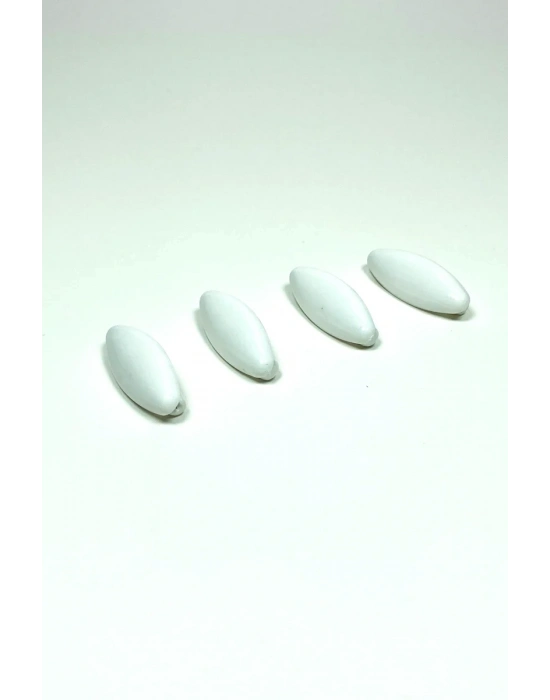 4 Adet Plastik Çengelli Eşarp Ve Şal İğnesi Beyaz 4 cm