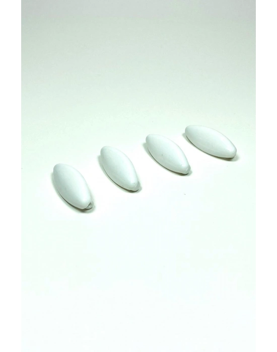 4 Adet Plastik Çengelli Eşarp Ve Şal İğnesi Beyaz 4 cm