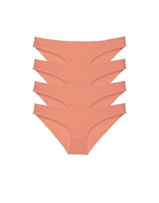 4 adet Süper Eko Set Likralı Kadın Slip Külot Pudra