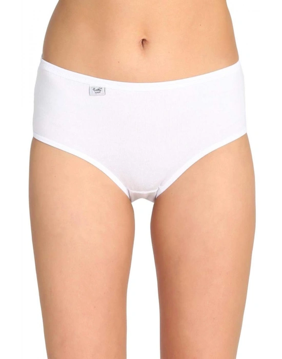 4 Adet Tutku Kadın Yüksek Bel Bato İnce Lastik Külot Beyaz