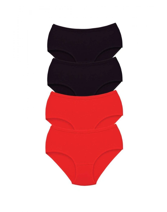 4 Adet Tutku Kadın Yüksek Bel Bato Kalın Lastik Külot S1