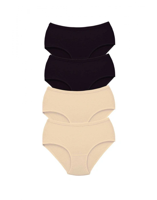 4 Adet Tutku Kadın Yüksek Bel Bato Kalın Lastik Külot S2