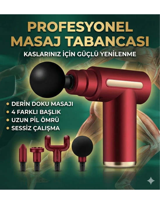 4 Başlıklı 6 Kademeli Titreşimli Şarjlı Mini Masaj Aleti