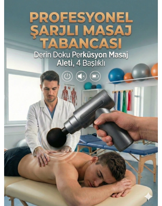 4 Başlıklı 6 Kademeli Titreşimli Şarjlı Mini Masaj Aleti