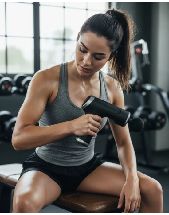 4 Başlıklı Darbeli Şarjlı Masaj Aleti Tabancası Kablosuz