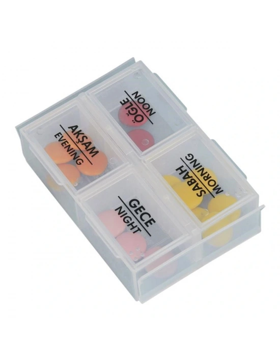 4 Bölmeli Günlük İlaç Saklama Kutusu