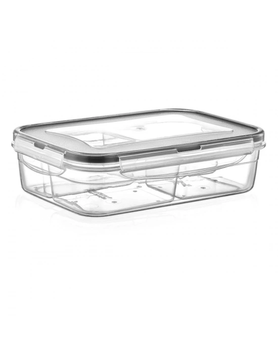 ®  4 Bölmeli Sızdırmaz Contalı Kilitli Kapaklı 1 Litre Erzak Saklama Kabı -LC520