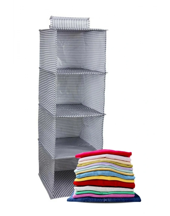  4 Gözlü Dolap Organizer Zebra Model