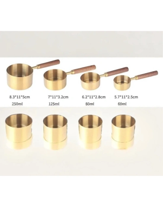 4lü Ahşap Saplı Ölçü Kaşığı