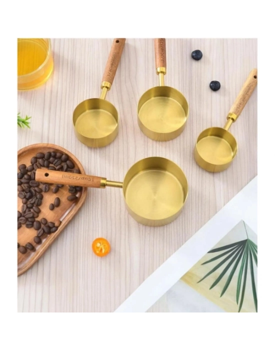 4lü Ahşap Saplı Ölçü Kaşığı