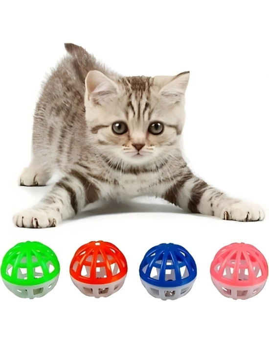 4lü Çıngıraklı Top Kedi Oyuncağı