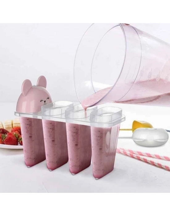 ®  4lü Kolay Şekillendirici Sevimli Çocuk Meybuz  & Dondurma Kalıbı AP-9179