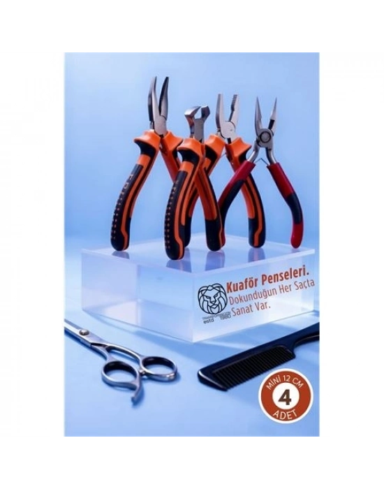 ® 4lü Profesyonel Kuaför Saç Kaynak Pense Seti (Hassas İşçilik Kiti)