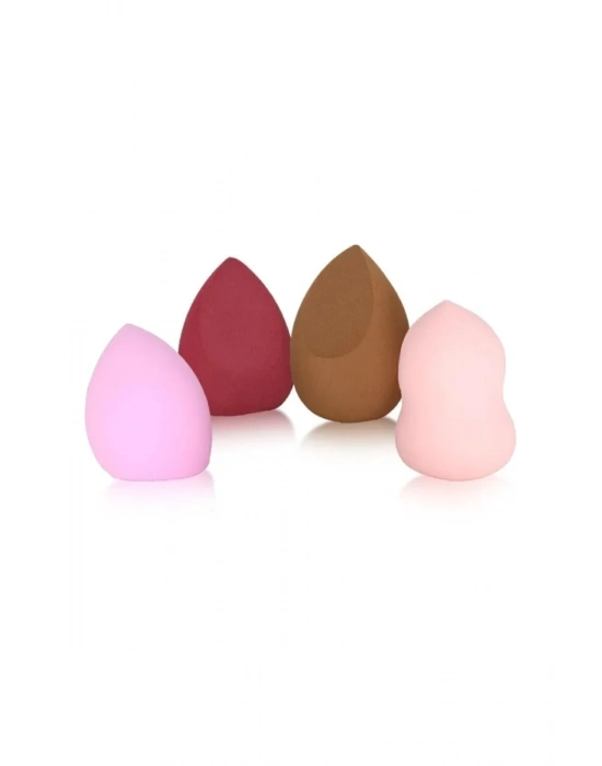 4 Lü Şişen Makyaj Süngeri Powder Puff Büyük Boy