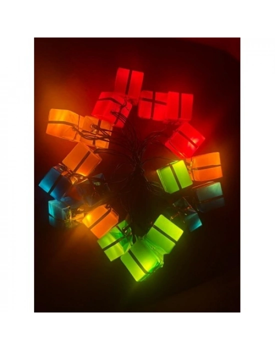 4 Metre 20 Led Pilli 2 Kademeli Hediye Kutusu Led Işık
