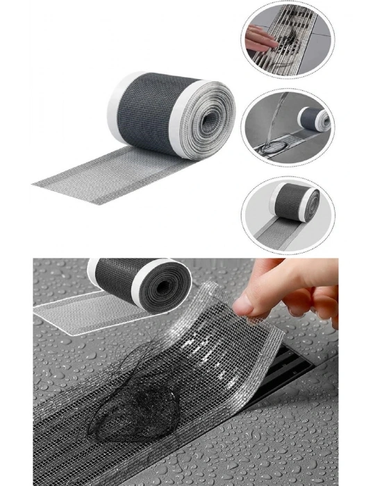 4 Metre Yapışkanlı Banyo Gider Koruyucu Saç Toplayıcı – Gider Böcek Koruyucu Gider Süzgeci