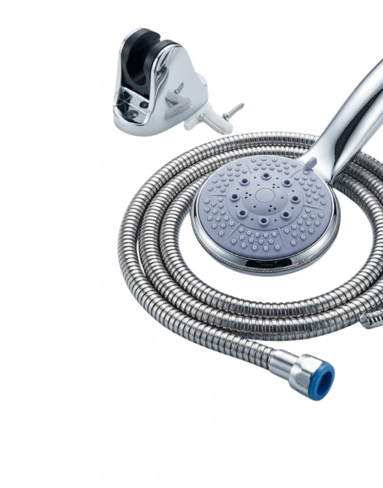 4 Modlu El Duşu Başlığı Spiral Hortumlu Duş Seti Banyo Aksesuarı