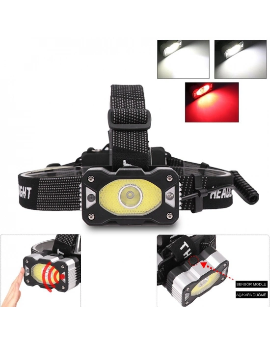 4 Modlu Sensörlü Şarjlı Güçlü Kafa Lambası Wt-248