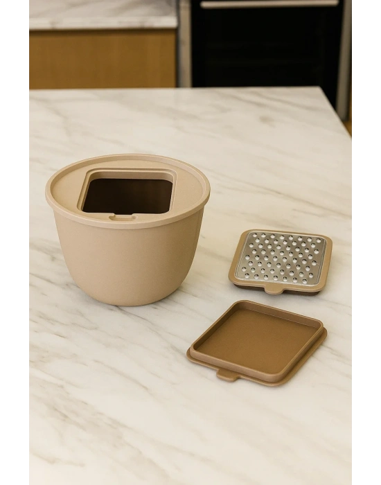 4 Parça Rendeli Karıştırma ve Saklama Kabı 2,5 Litre