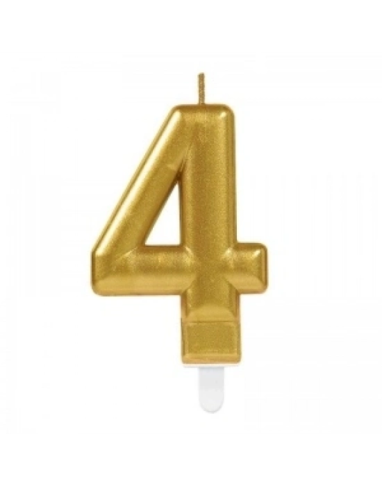 4 Rakam Mum Gold Renk
