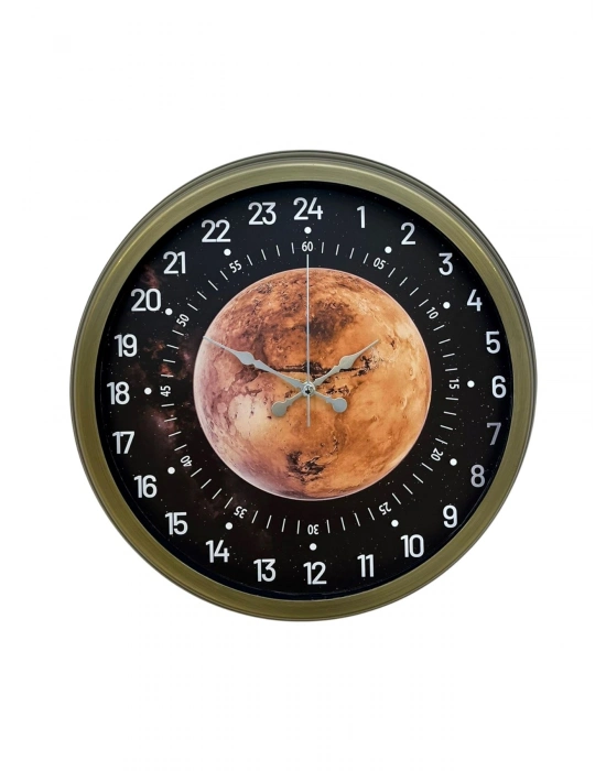 ® 40 Cm Eskitme Metal 24 Saat Göstergeli Özel Tasarım Duvar Saati